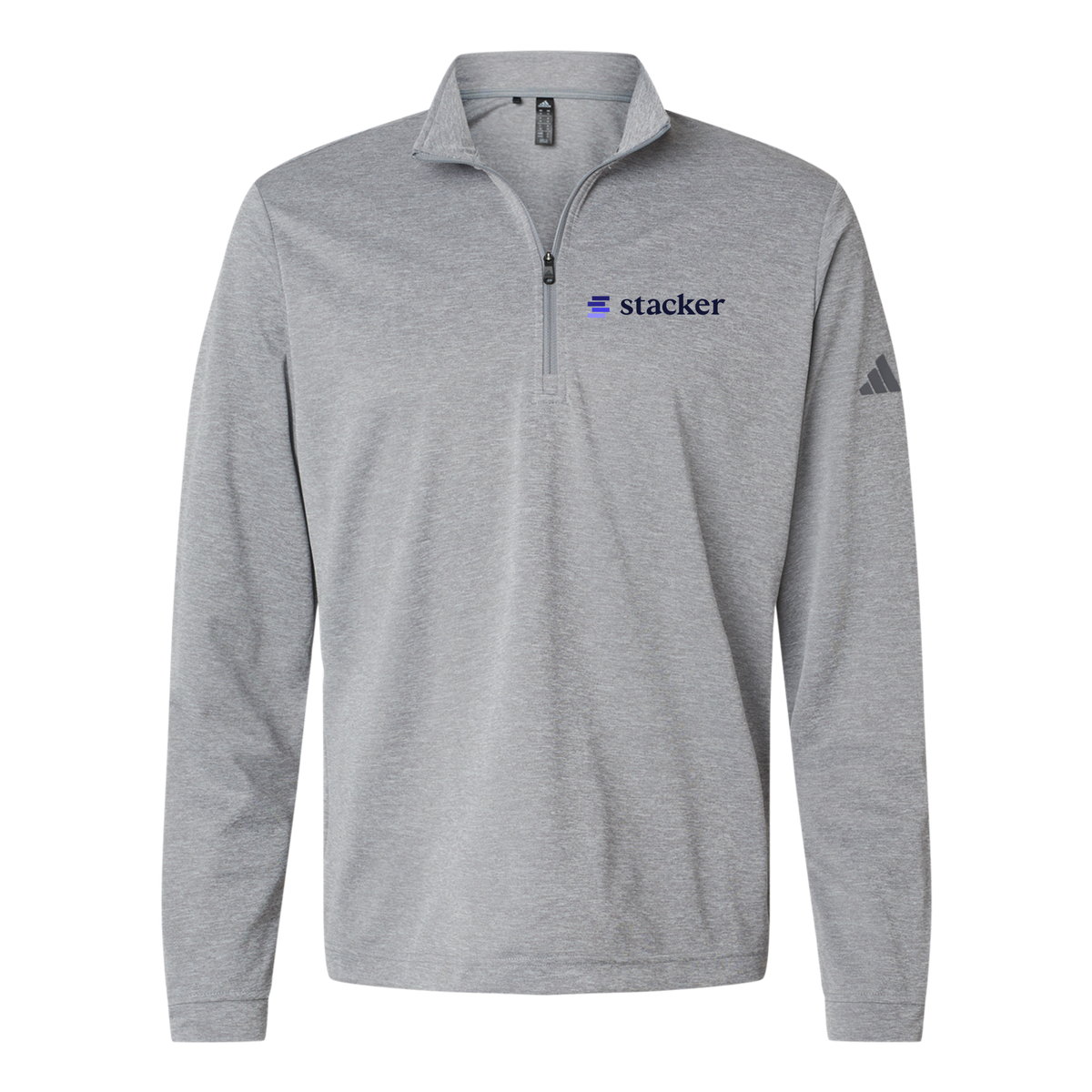 stacker-adidas-quarter-zip-embroidery-leftchest-A401-greythreemelange-flat-front