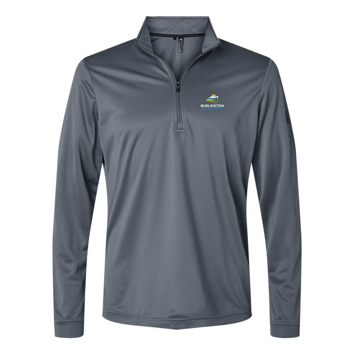 bsdvt-adidas-quarter-zip-embroidery-leftchest-A401-onix-flat-front
