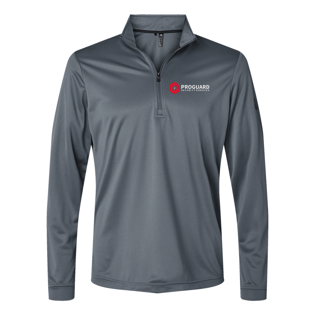proguardsecurityservices-adidas-quarter-zip-embroidery-leftchest-A401-onix-flat-front