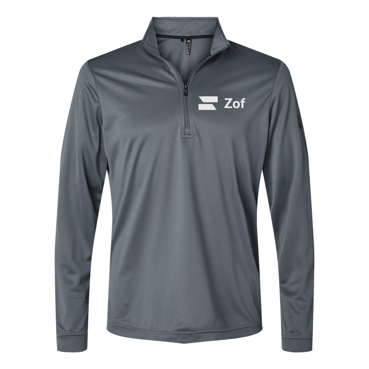zof-adidas-quarter-zip-embroidery-leftchest-A401-onix-flat-front
