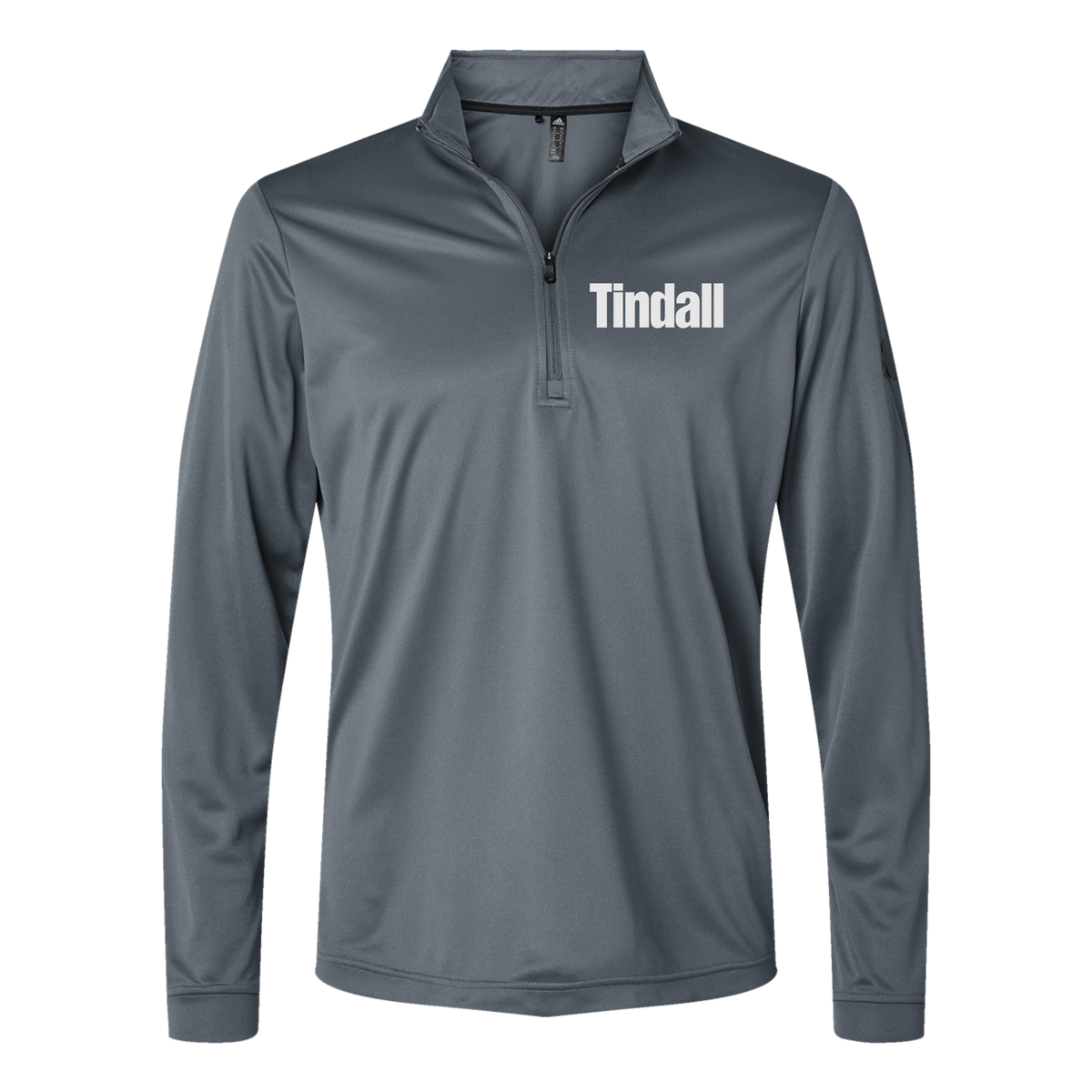 tindallcorp-adidas-quarter-zip-embroidery-leftchest-A401-onix-flat-front