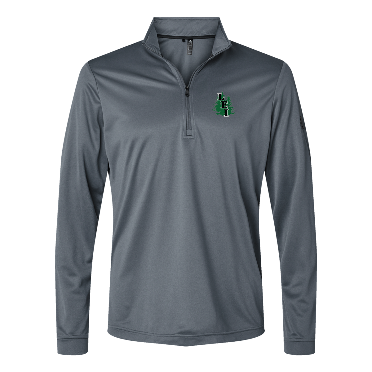 leisite-adidas-quarter-zip-embroidery-leftchest-A401-onix-flat-front
