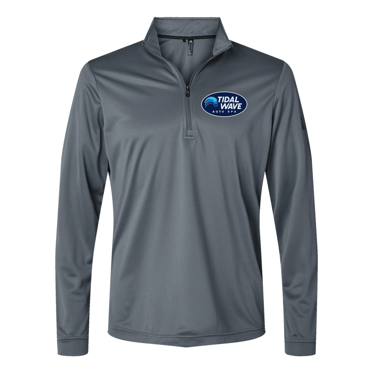 tidalwaveautospa-adidas-quarter-zip-embroidery-leftchest-A401-onix-flat-front