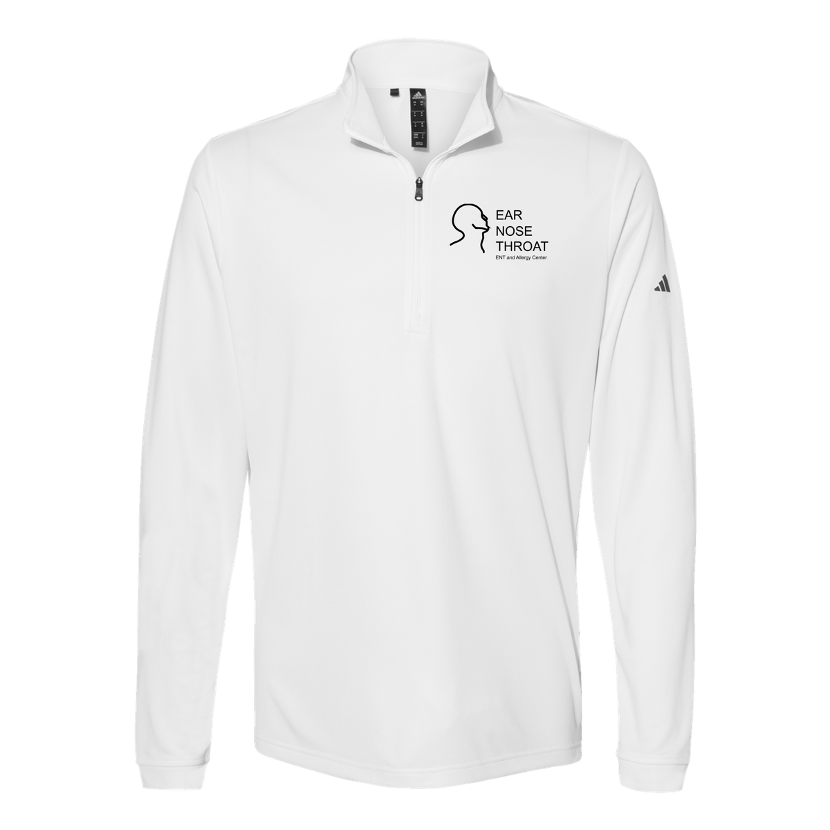 entnwa-adidas-quarter-zip-embroidery-leftchest-A401-white-flat-front