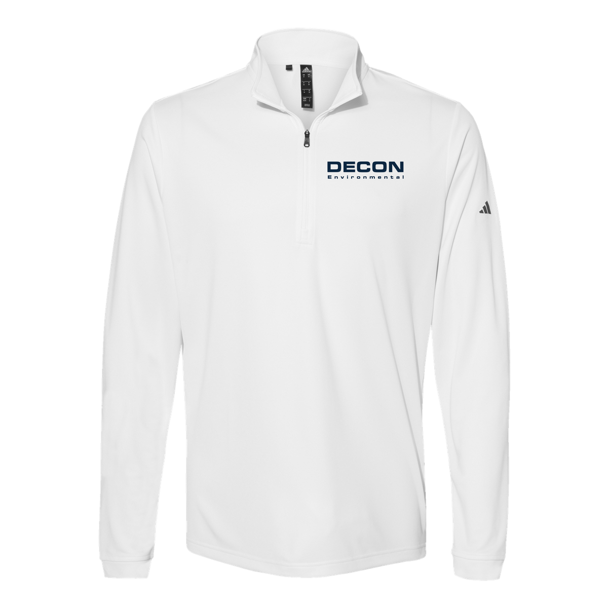 decon-adidas-quarter-zip-embroidery-leftchest-A401-white-flat-front