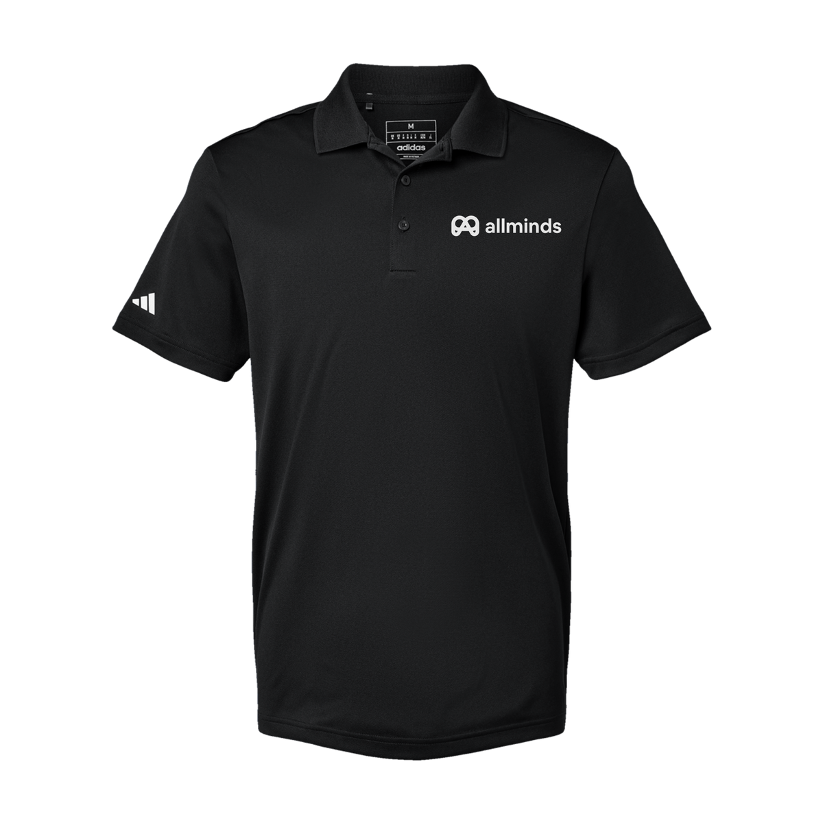 getallminds-adidas-mens-sport-polo-shirt-embroidery-leftchest-A430-black-flat-front