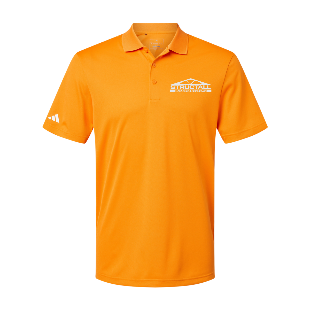 structall-adidas-mens-sport-polo-shirt-embroidery-leftchest-A430-brightorange-flat-front
