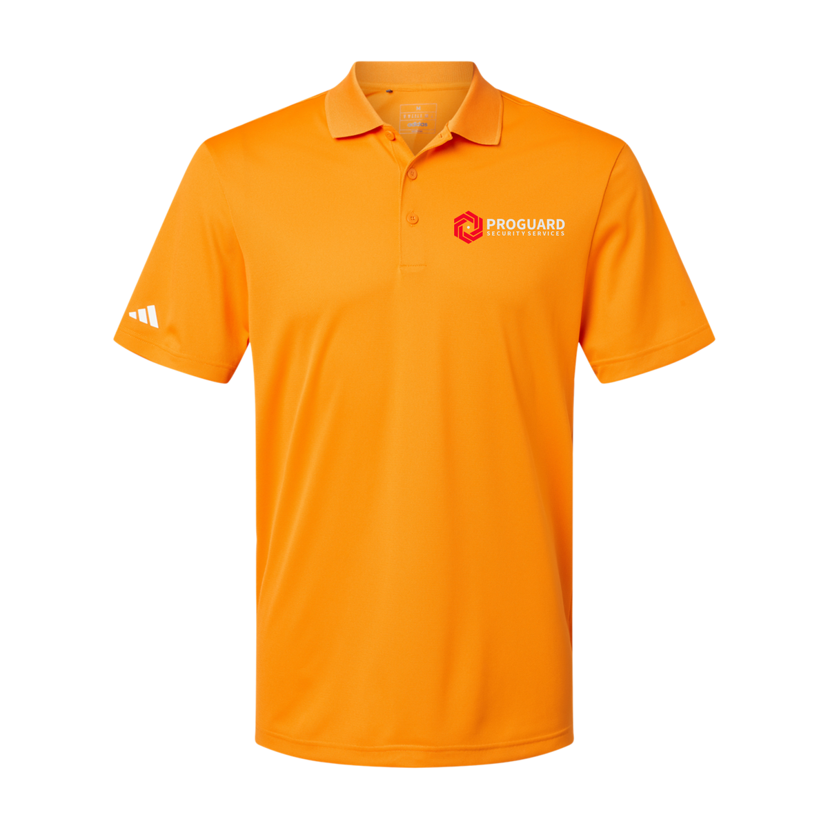 proguardsecurityservices-adidas-mens-sport-polo-shirt-embroidery-leftchest-A430-brightorange-flat-front