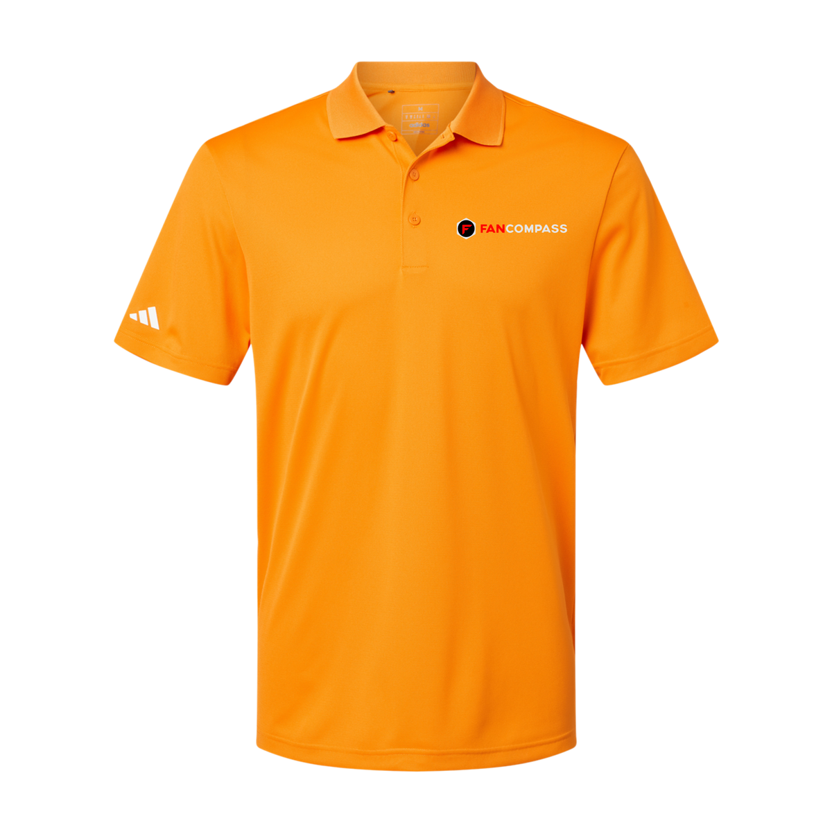 fancompass-adidas-mens-sport-polo-shirt-embroidery-leftchest-A430-brightorange-flat-front