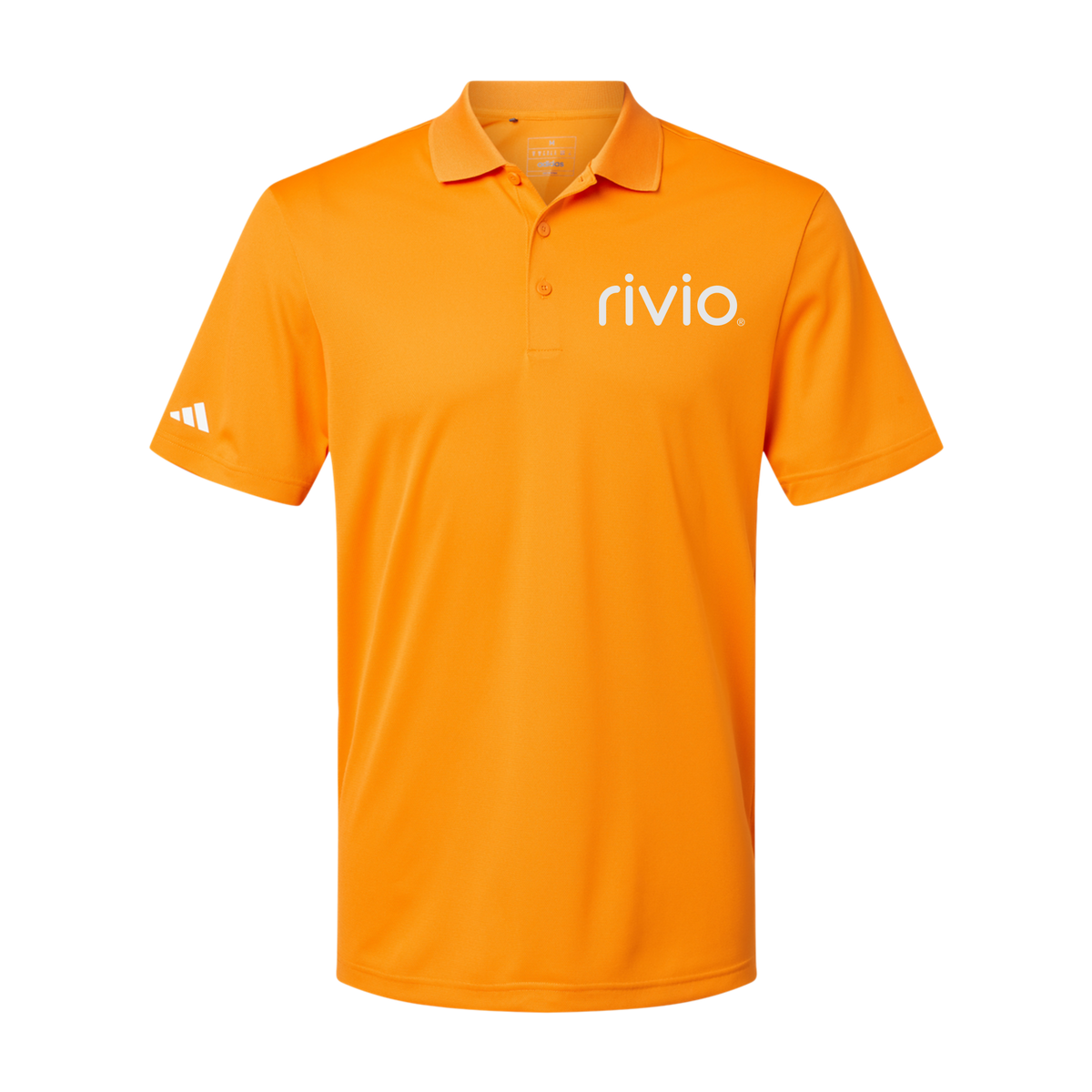 rivio-adidas-mens-sport-polo-shirt-embroidery-leftchest-A430-brightorange-flat-front