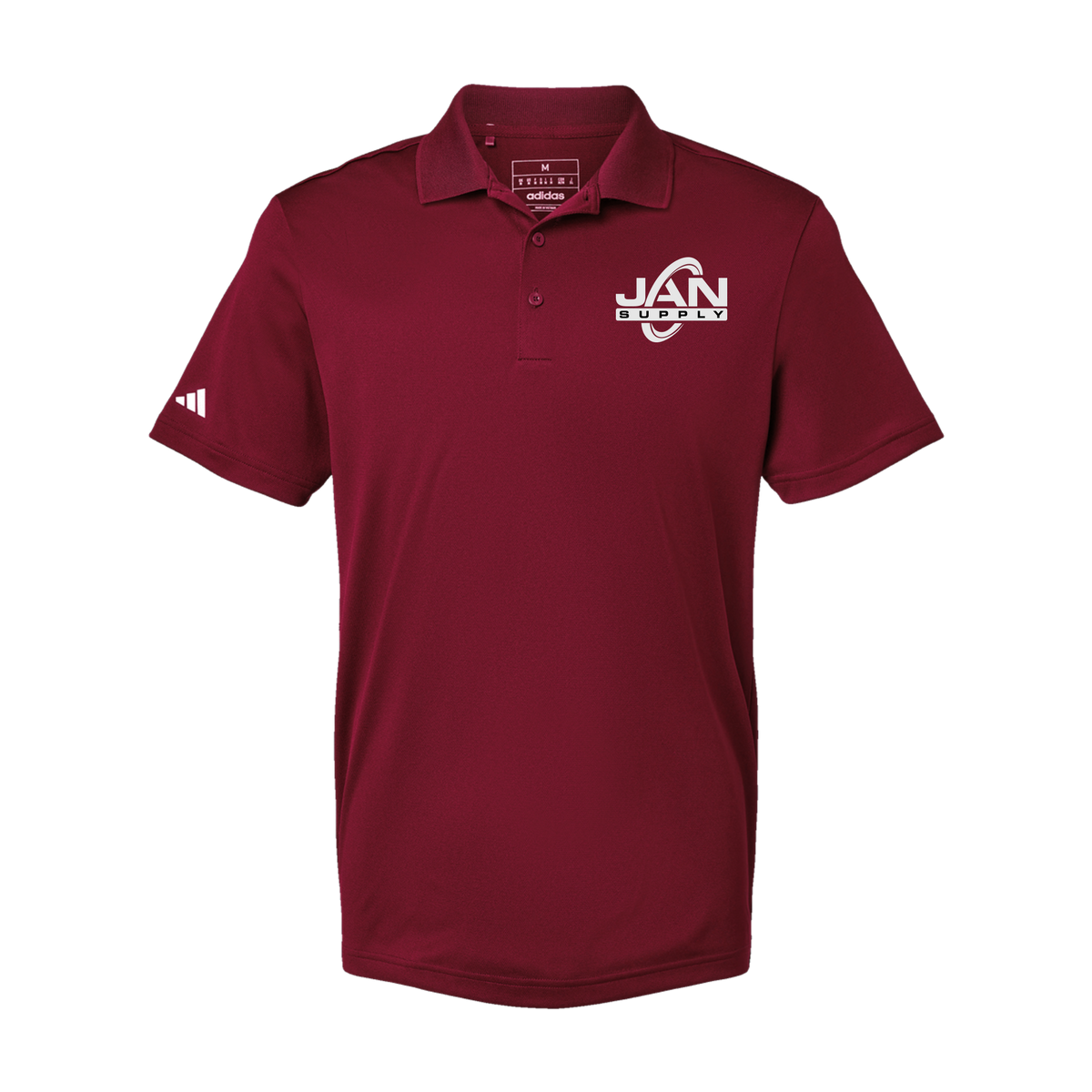 jan-pro-adidas-mens-sport-polo-shirt-embroidery-leftchest-A430-collegiateburgundy-flat-front