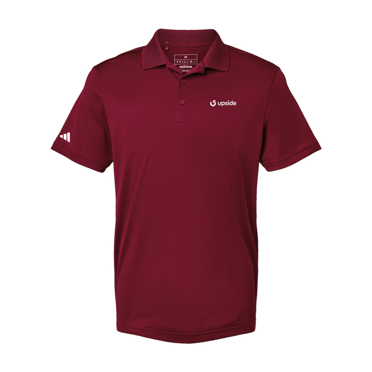 upside-adidas-mens-sport-polo-shirt-embroidery-leftchest-A430-collegiateburgundy-flat-front