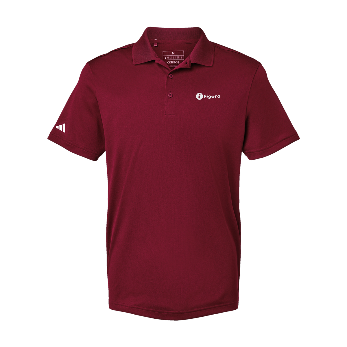getfiguro-adidas-mens-sport-polo-shirt-embroidery-leftchest-A430-collegiateburgundy-flat-front