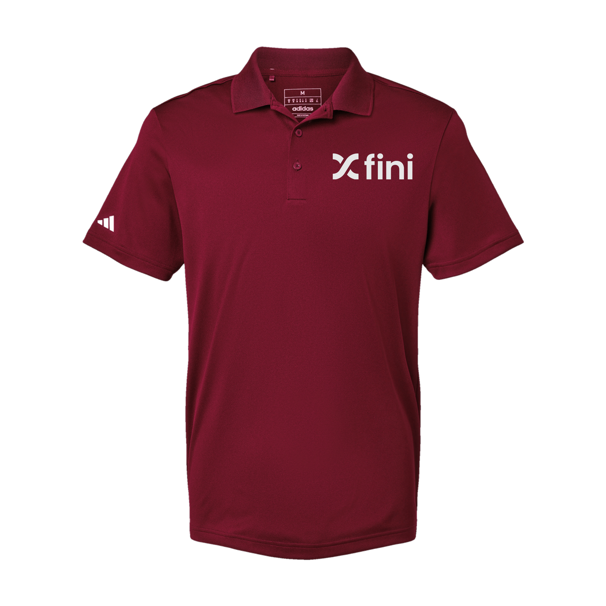 usefini-adidas-mens-sport-polo-shirt-embroidery-leftchest-A430-collegiateburgundy-flat-front