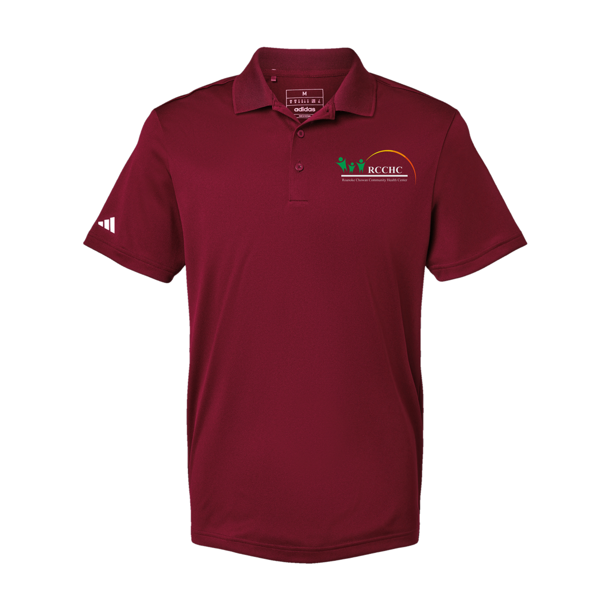 rcchc-adidas-mens-sport-polo-shirt-embroidery-leftchest-A430-collegiateburgundy-flat-front