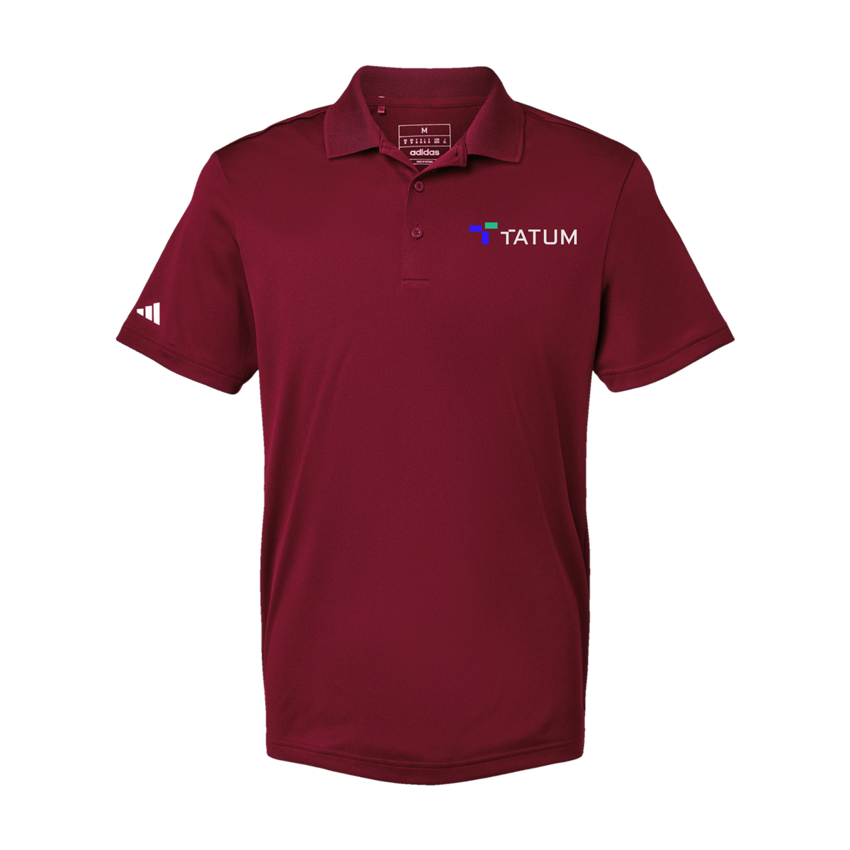 tatum-adidas-mens-sport-polo-shirt-embroidery-leftchest-A430-collegiateburgundy-flat-front