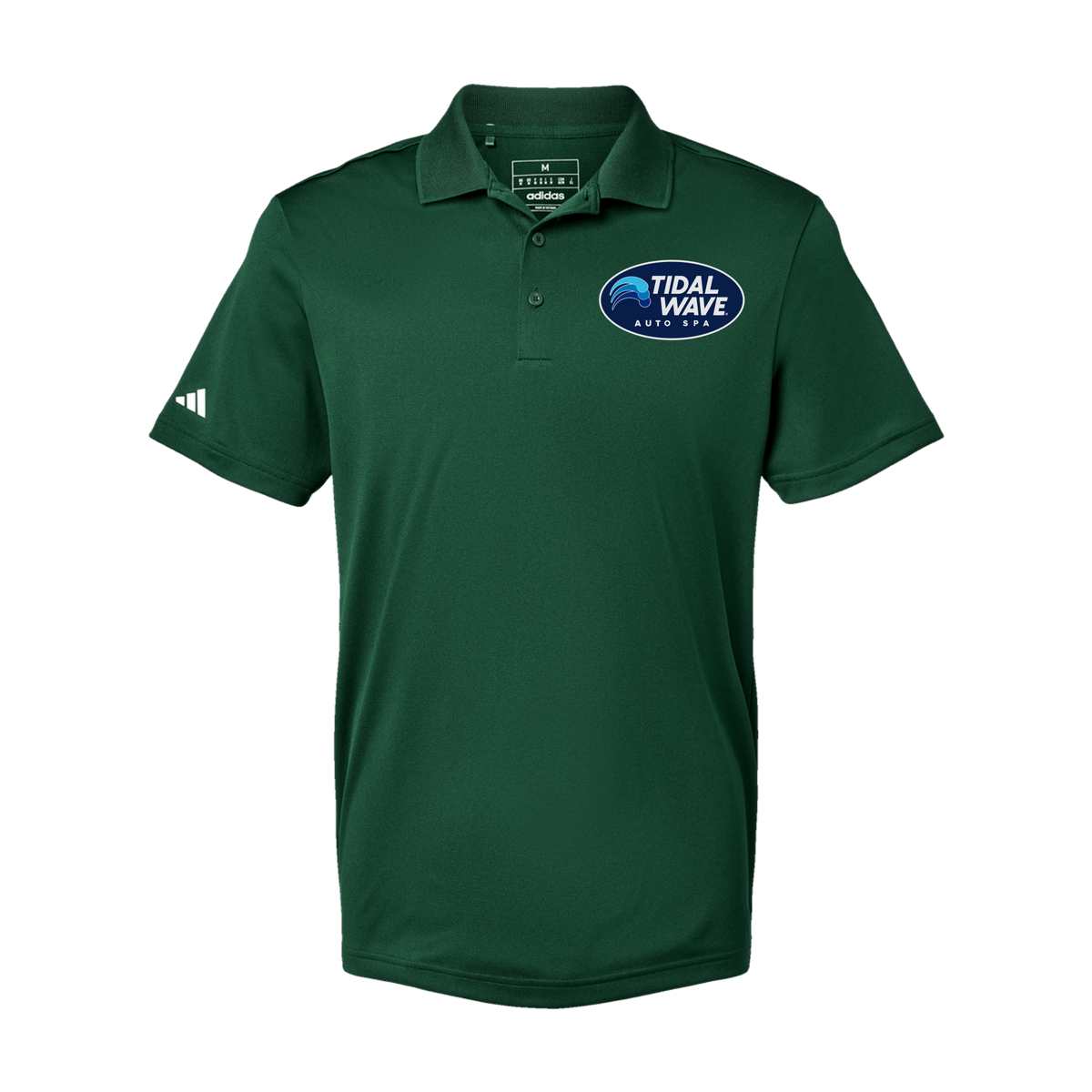 tidalwaveautospa-adidas-mens-sport-polo-shirt-embroidery-leftchest-A430-collegiategreen-flat-front