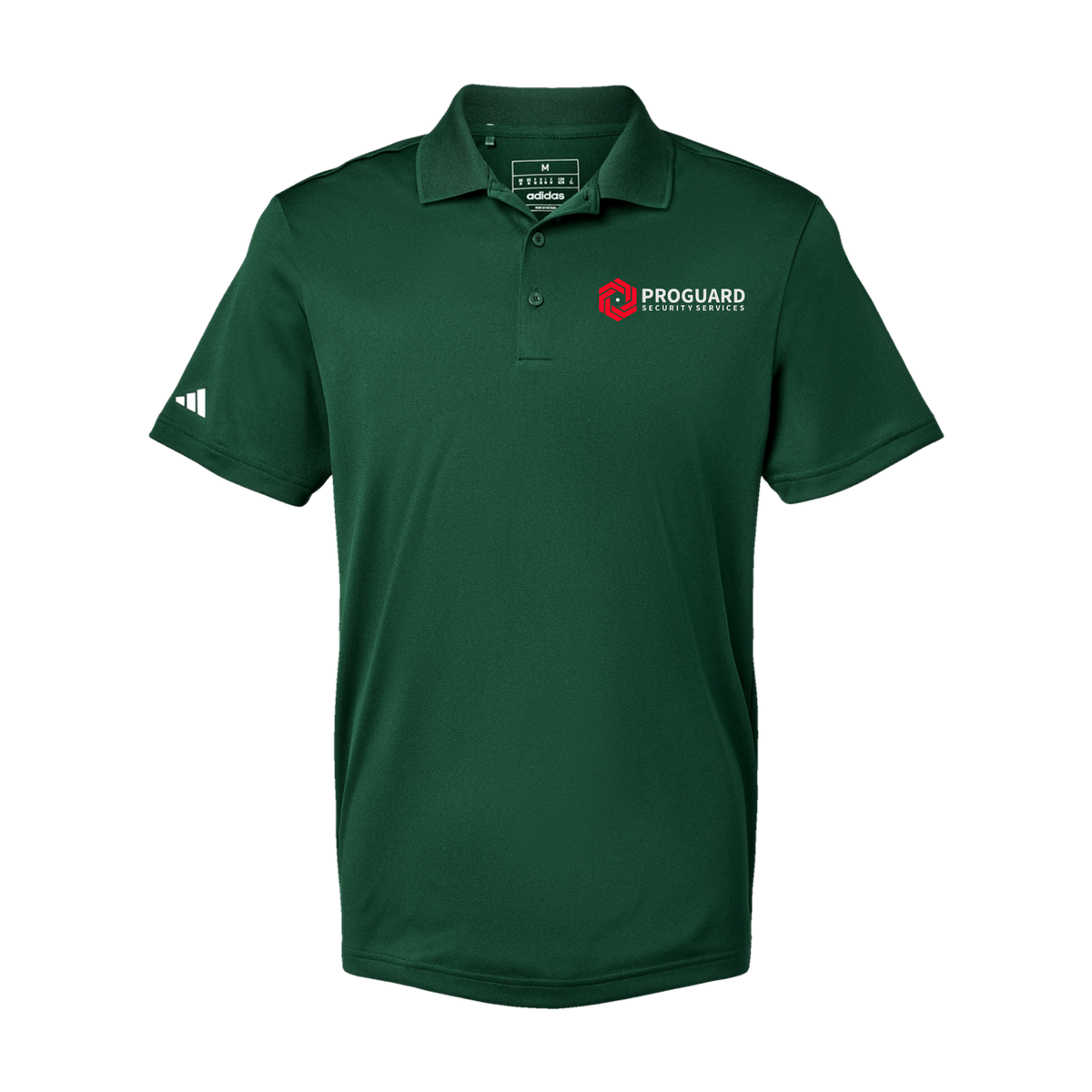 proguardsecurityservices-adidas-mens-sport-polo-shirt-embroidery-leftchest-A430-collegiategreen-flat-front