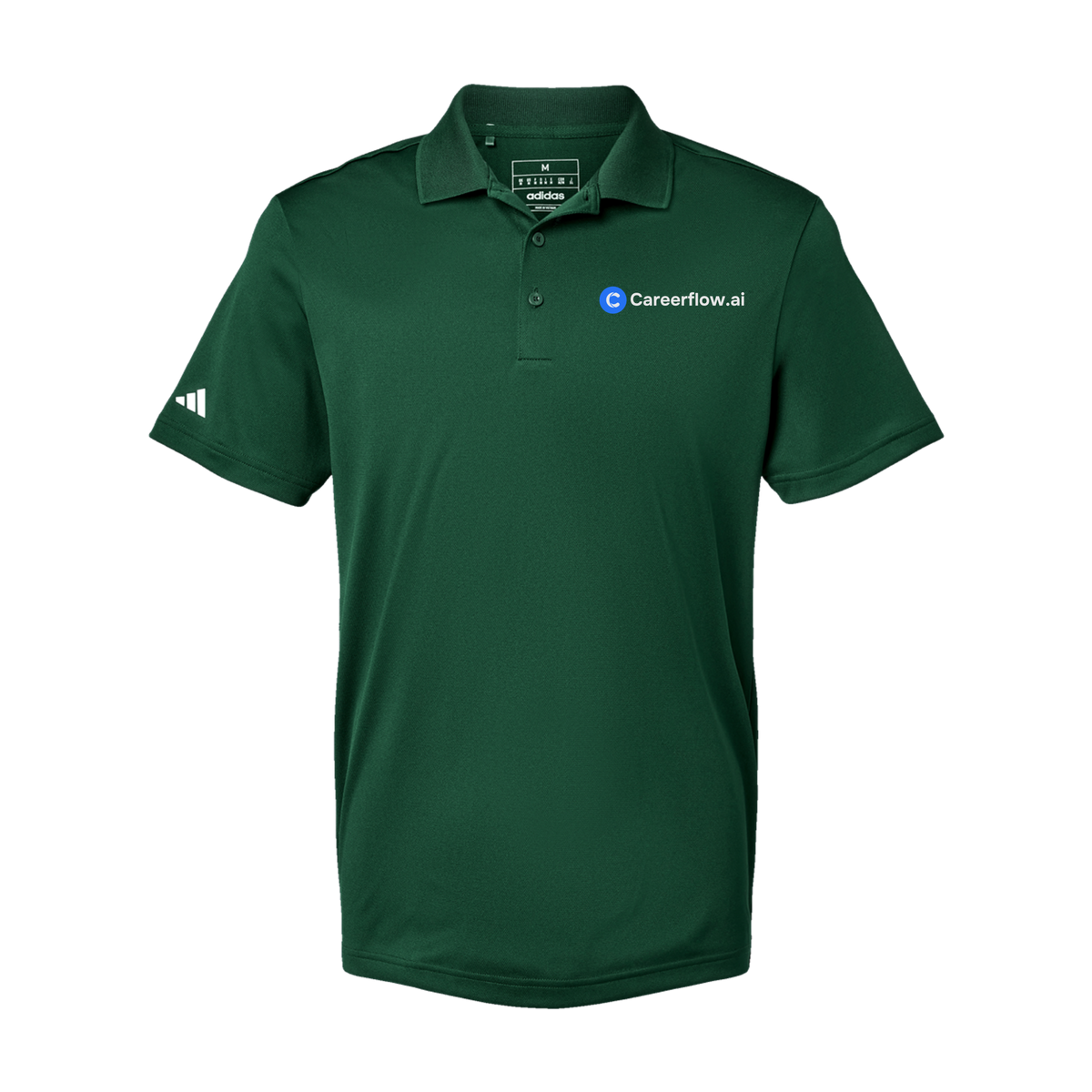 careerflow-adidas-mens-sport-polo-shirt-embroidery-leftchest-A430-collegiategreen-flat-front