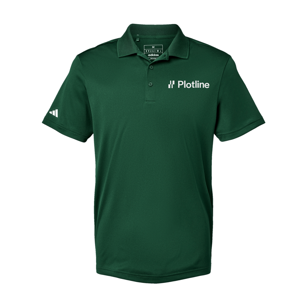 plotline-adidas-mens-sport-polo-shirt-embroidery-leftchest-A430-collegiategreen-flat-front