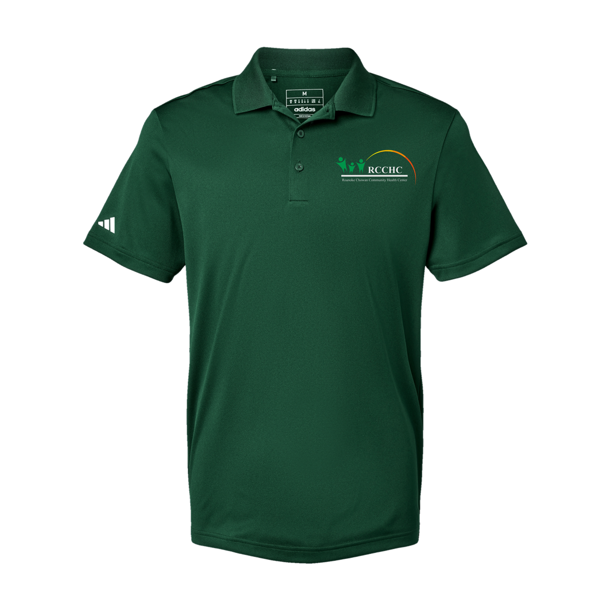 rcchc-adidas-mens-sport-polo-shirt-embroidery-leftchest-A430-collegiategreen-flat-front