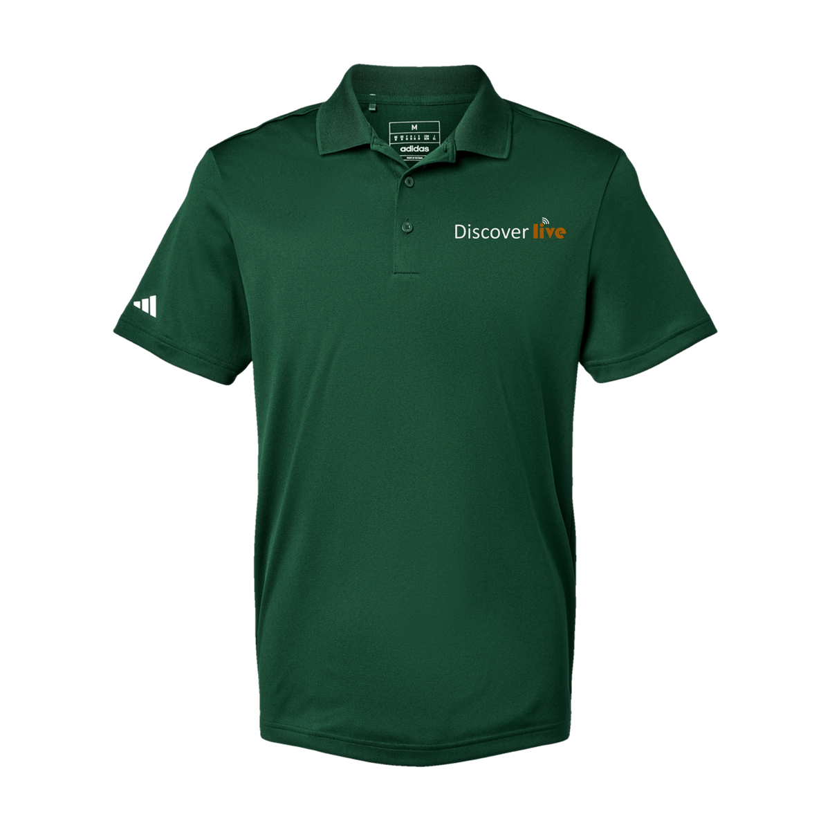 discover-adidas-mens-sport-polo-shirt-embroidery-leftchest-A430-collegiategreen-flat-front