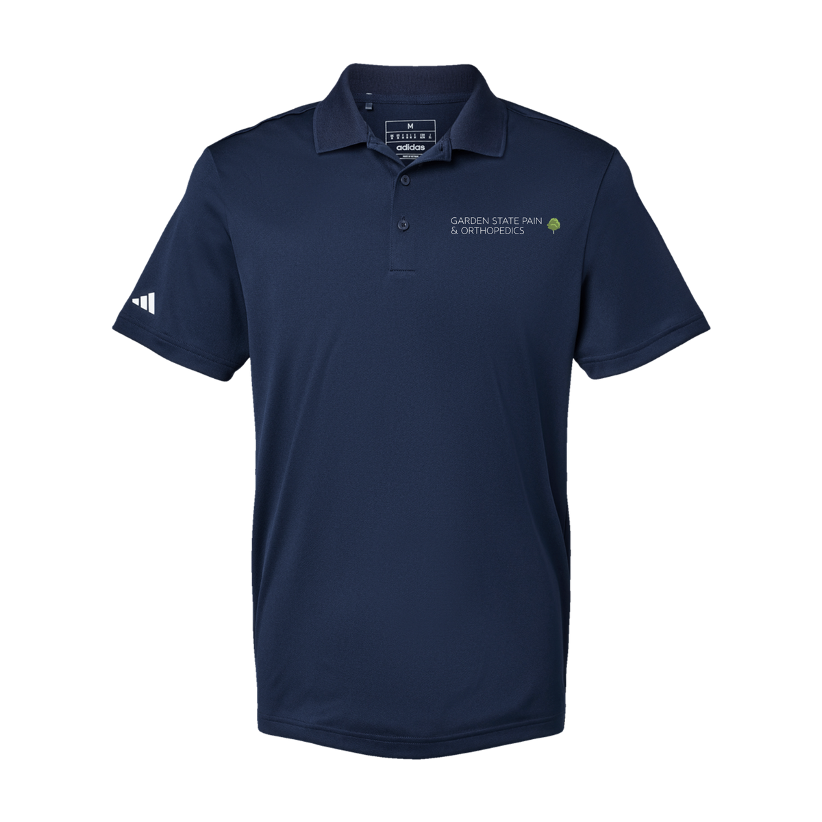 gardenstatepain-adidas-mens-sport-polo-shirt-embroidery-leftchest-A430-collegiatenavy-flat-front