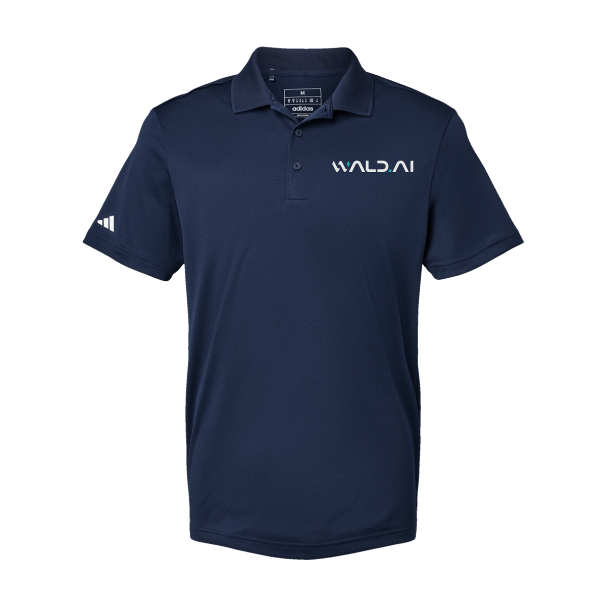 wald-adidas-mens-sport-polo-shirt-embroidery-leftchest-A430-collegiatenavy-flat-front