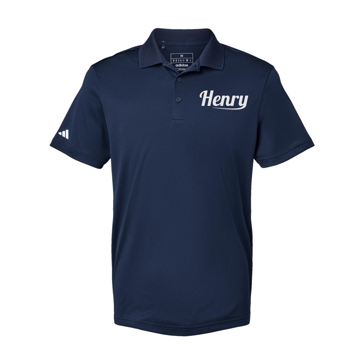 henrymeds-adidas-mens-sport-polo-shirt-embroidery-leftchest-A430-collegiatenavy-flat-front