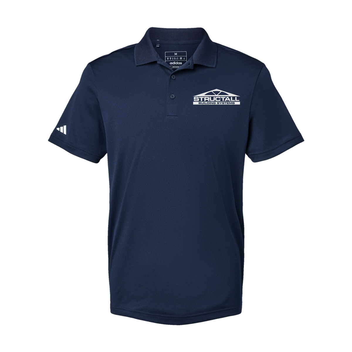 structall-adidas-mens-sport-polo-shirt-embroidery-leftchest-A430-collegiatenavy-flat-front