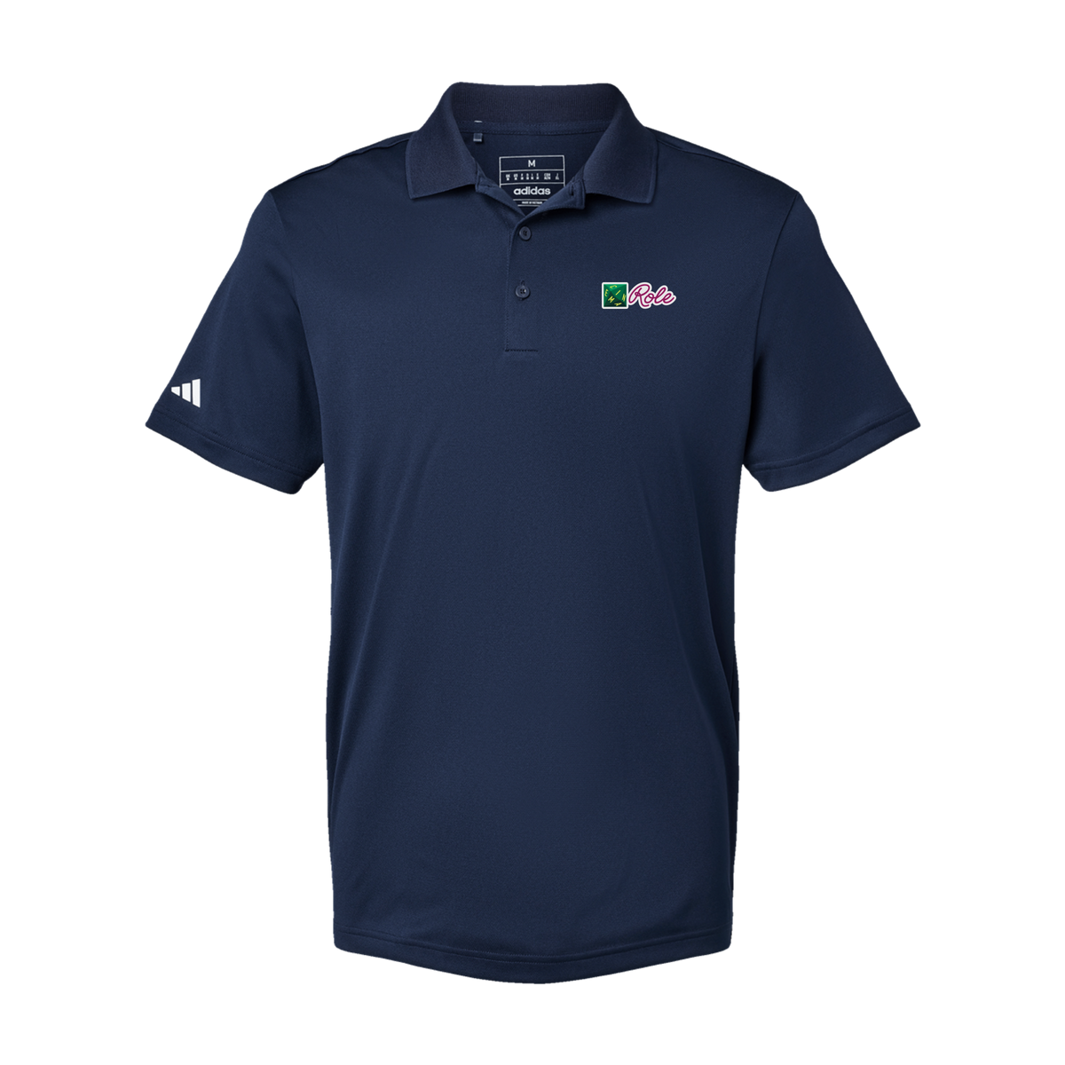 cinemarole-adidas-mens-sport-polo-shirt-embroidery-leftchest-A430-collegiatenavy-flat-front