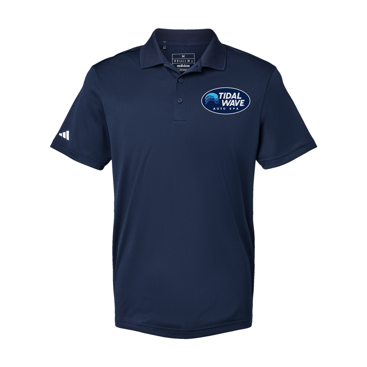 tidalwaveautospa-adidas-mens-sport-polo-shirt-embroidery-leftchest-A430-collegiatenavy-flat-front