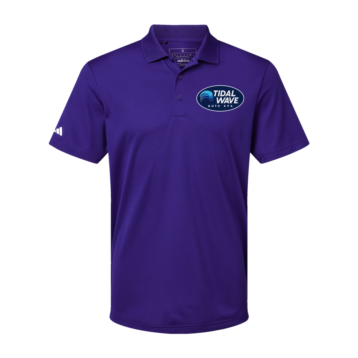 tidalwaveautospa-adidas-mens-sport-polo-shirt-embroidery-leftchest-A430-collegiatepurple-flat-front