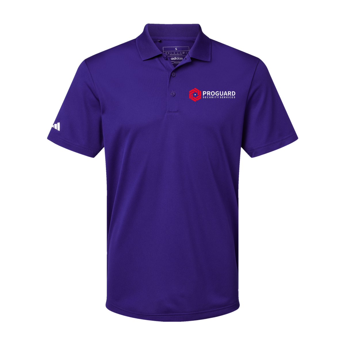 proguardsecurityservices-adidas-mens-sport-polo-shirt-embroidery-leftchest-A430-collegiatepurple-flat-front