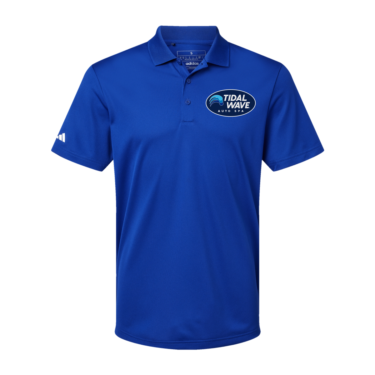 tidalwaveautospa-adidas-mens-sport-polo-shirt-embroidery-leftchest-A430-collegiateroyal-flat-front