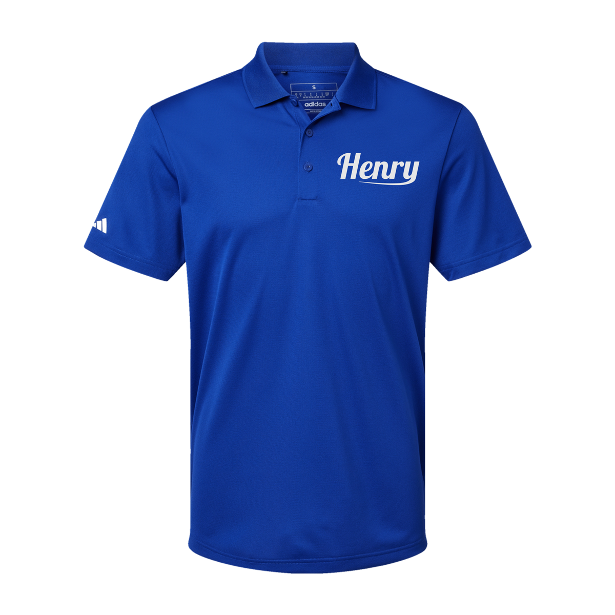 henrymeds-adidas-mens-sport-polo-shirt-embroidery-leftchest-A430-collegiateroyal-flat-front