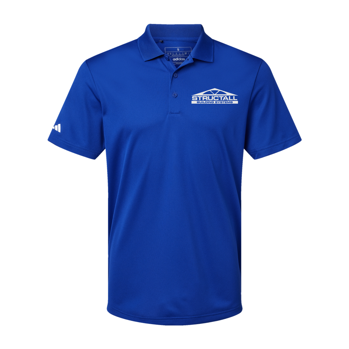 structall-adidas-mens-sport-polo-shirt-embroidery-leftchest-A430-collegiateroyal-flat-front