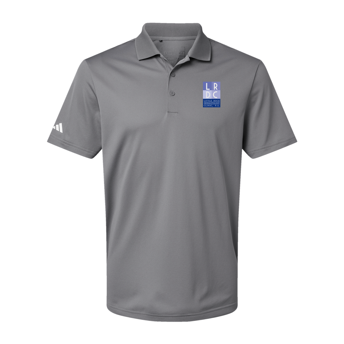 littlerockdermatology-adidas-mens-sport-polo-shirt-embroidery-leftchest-A430-greythree-flat-front