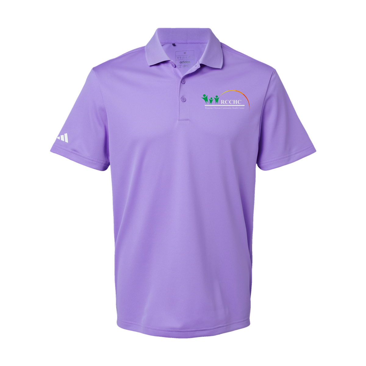 rcchc-adidas-mens-sport-polo-shirt-embroidery-leftchest-A430-lightflashpurple-flat-front