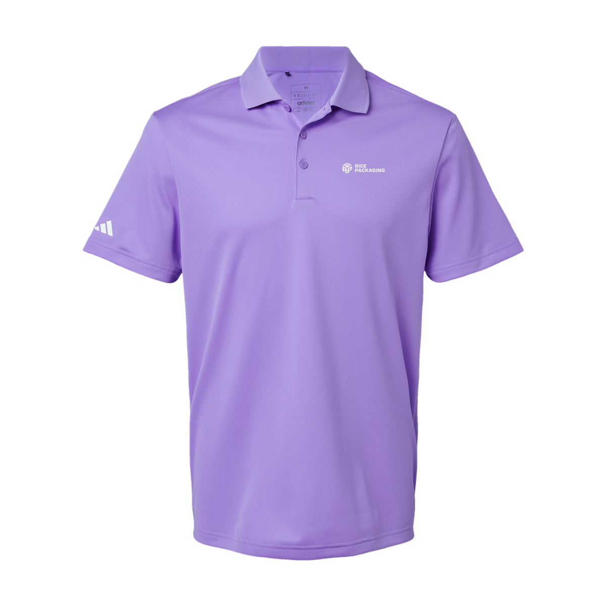 ricepackaging-adidas-mens-sport-polo-shirt-embroidery-leftchest-A430-lightflashpurple-flat-front