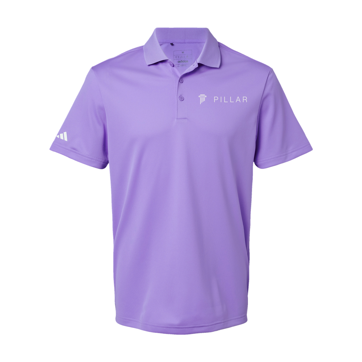 pillar-adidas-mens-sport-polo-shirt-embroidery-leftchest-A430-lightflashpurple-flat-front