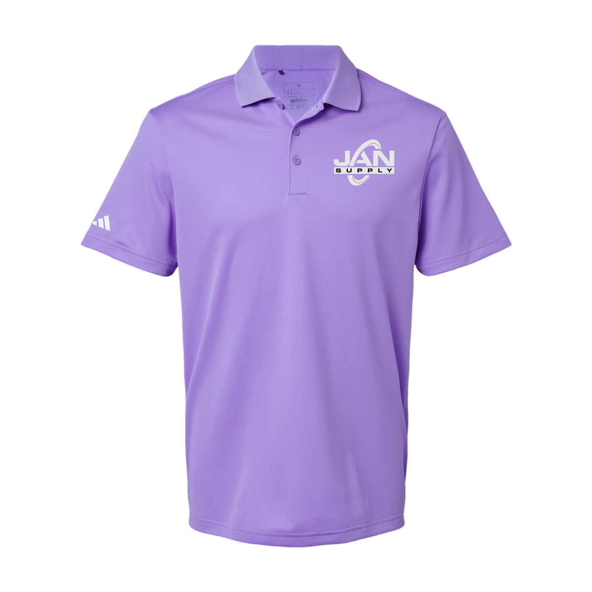 jan-pro-adidas-mens-sport-polo-shirt-embroidery-leftchest-A430-lightflashpurple-flat-front