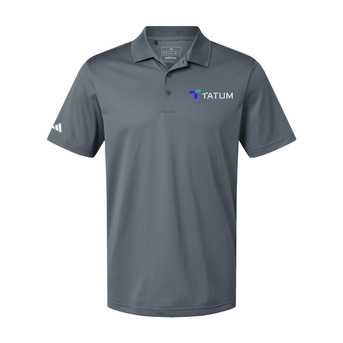 tatum-adidas-mens-sport-polo-shirt-embroidery-leftchest-A430-onix-flat-front