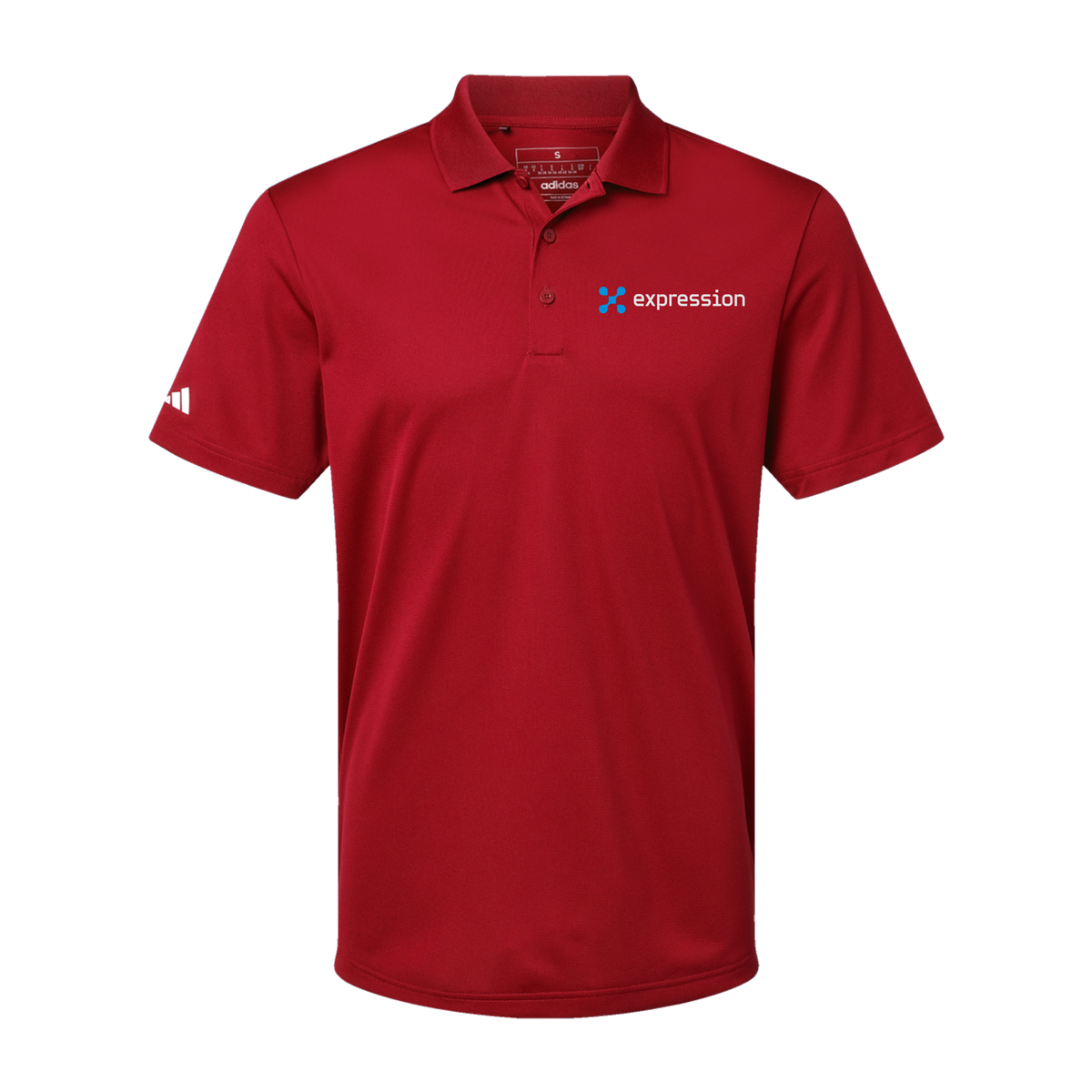 expr-adidas-mens-sport-polo-shirt-embroidery-leftchest-A430-powerred-flat-front