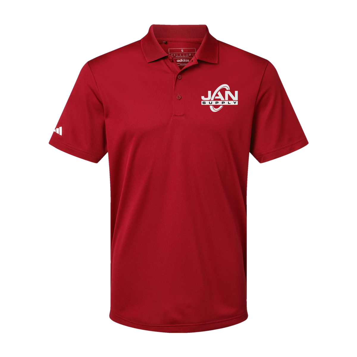 jan-pro-adidas-mens-sport-polo-shirt-embroidery-leftchest-A430-powerred-flat-front