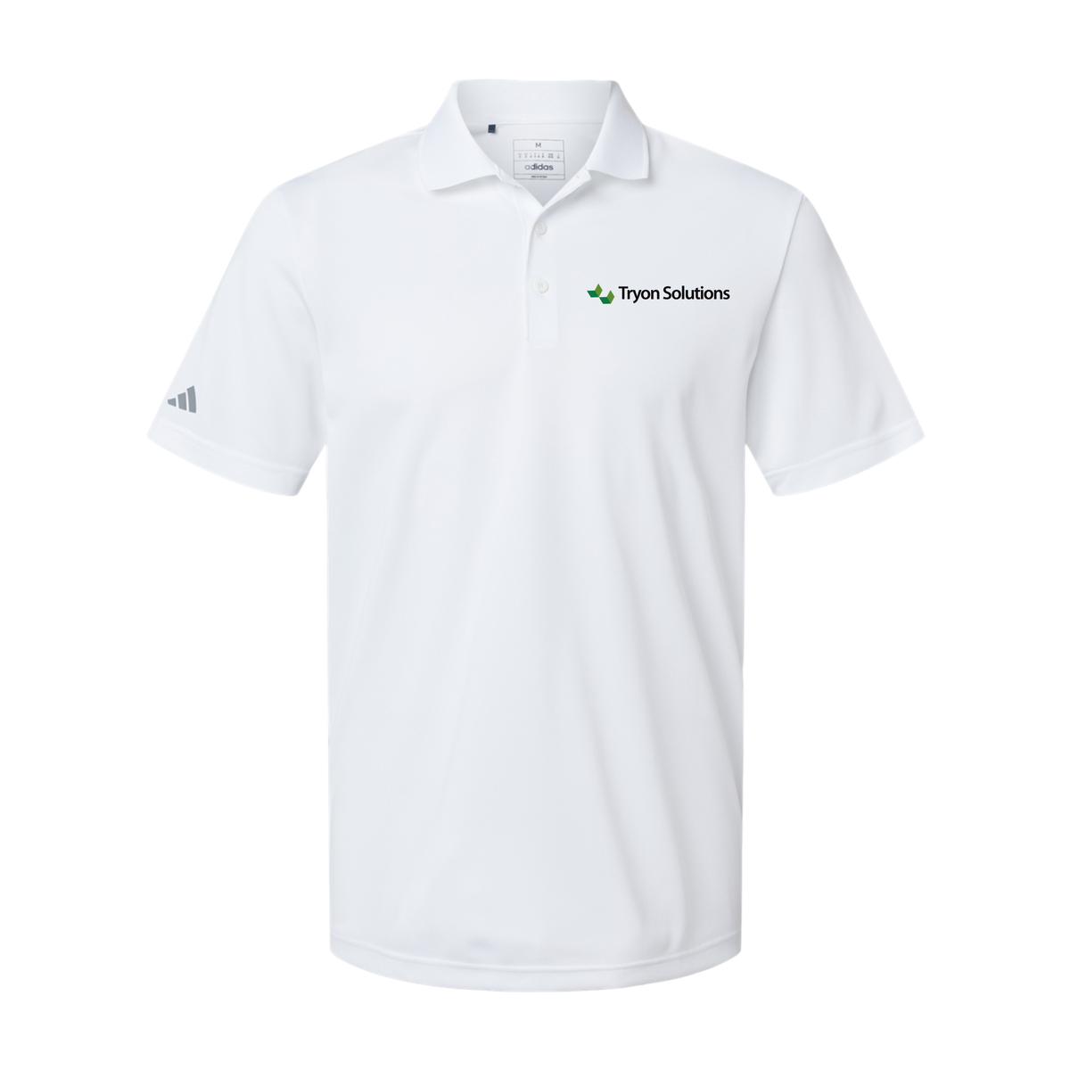 tryonsolutions-adidas-mens-sport-polo-shirt-embroidery-leftchest-A430-white-flat-front