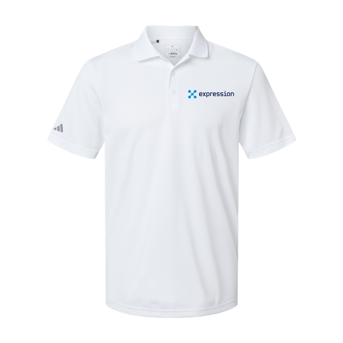 expr-adidas-mens-sport-polo-shirt-embroidery-leftchest-A430-white-flat-front