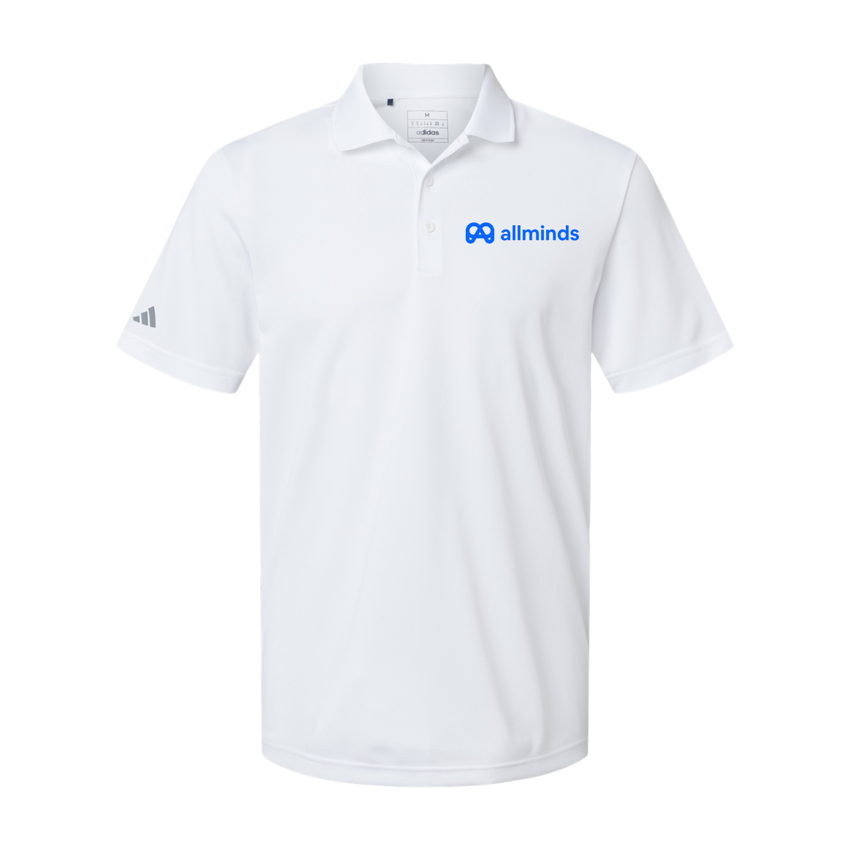 getallminds-adidas-mens-sport-polo-shirt-embroidery-leftchest-A430-white-flat-front