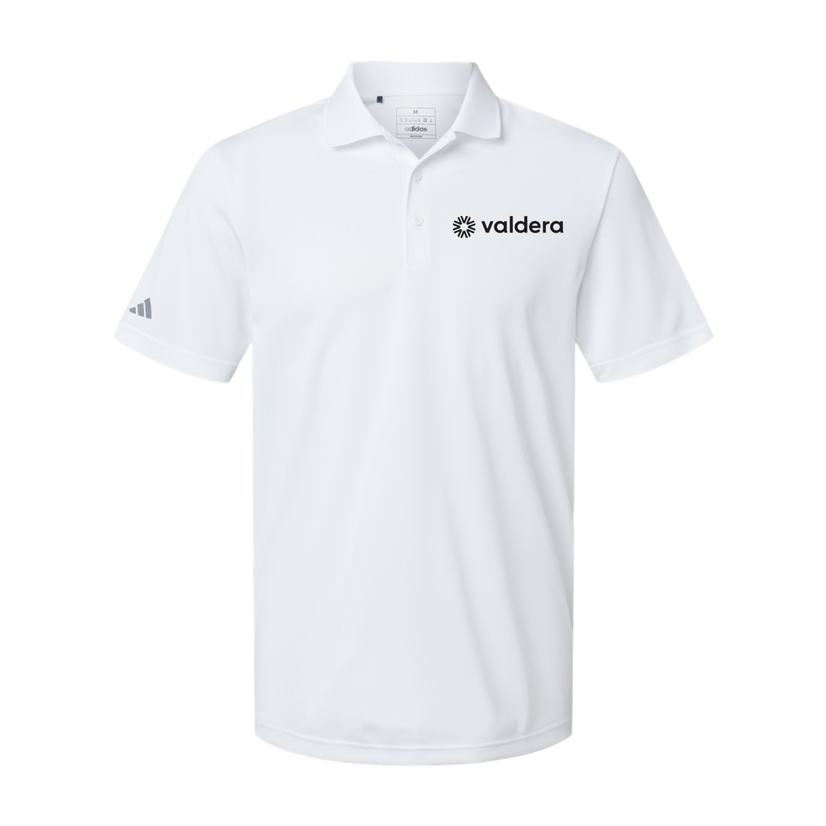 valdera-adidas-mens-sport-polo-shirt-embroidery-leftchest-A430-white-flat-front