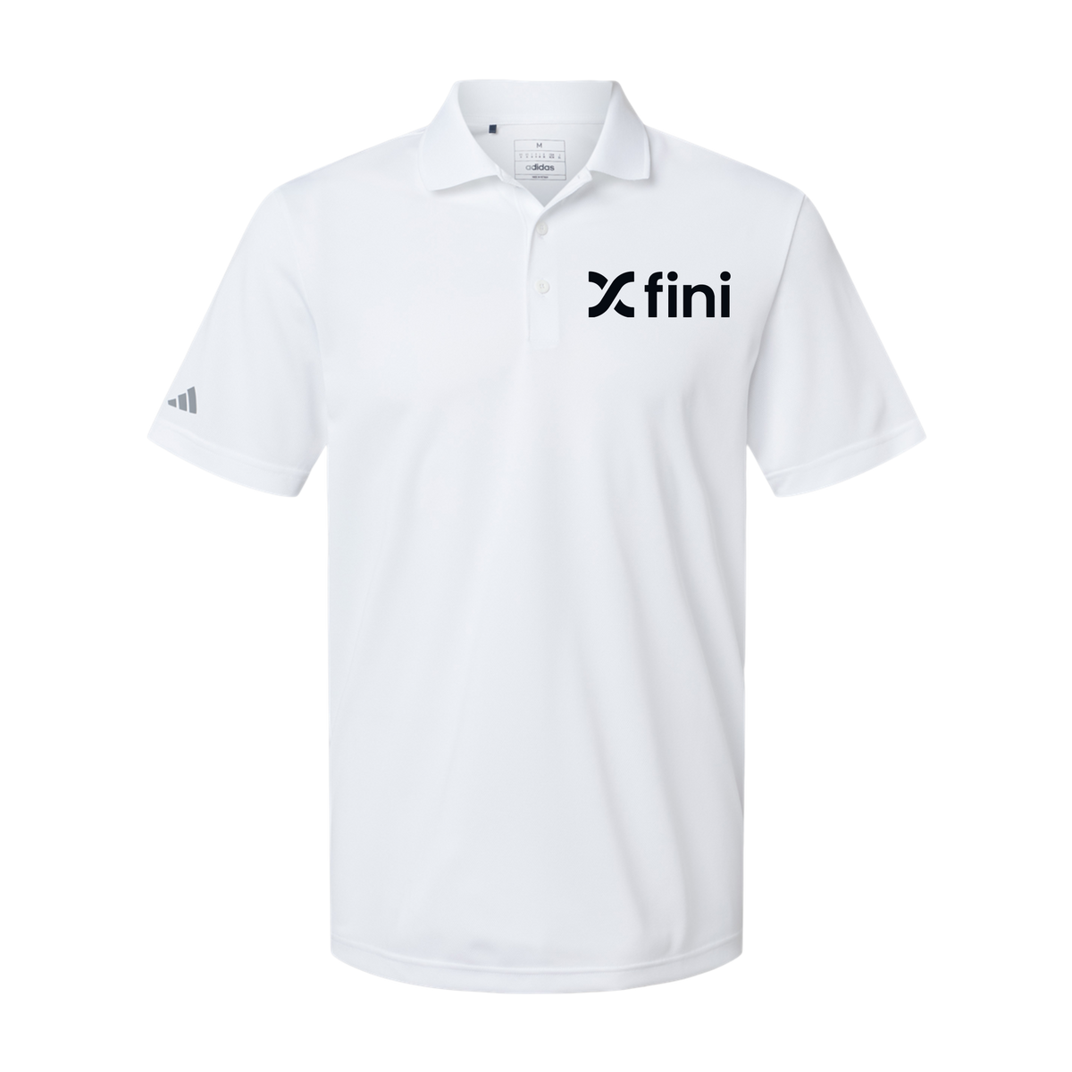 usefini-adidas-mens-sport-polo-shirt-embroidery-leftchest-A430-white-flat-front
